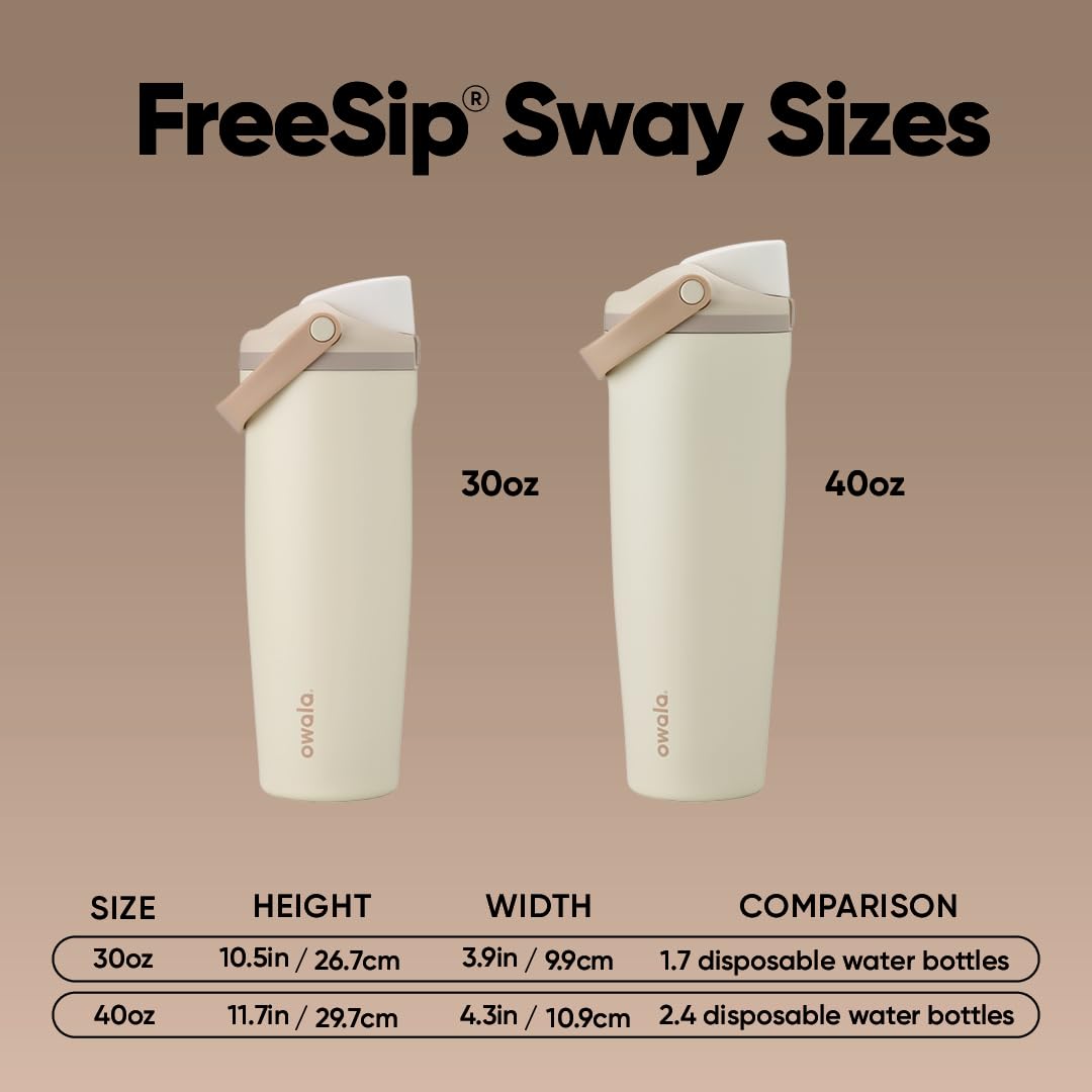 Owala FreeSip Sway Stainless Steel Water Bottle 30 oz Out of the Blue