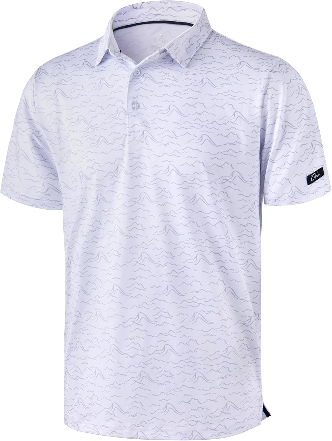 Obla Men's Golf Polo Shirts Print Short Sleeve Dry Fit Collared Shirt