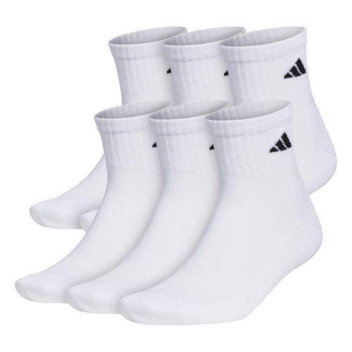 adidas Men's Athletic Cushioned Quarter Ankle Socks 6 Pairs