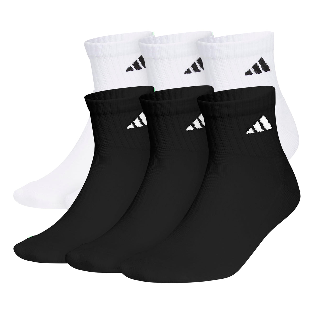 adidas Men's Athletic Cushioned Quarter Ankle Socks 6 Pairs