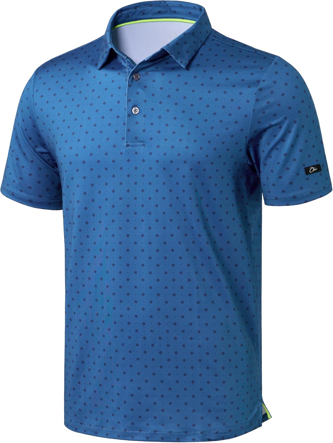 Obla Men's Golf Polo Shirts Print Short Sleeve Dry Fit Collared Shirt