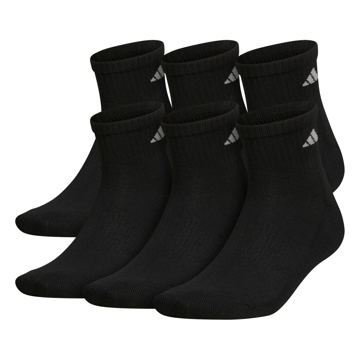 adidas Men's Athletic Cushioned Quarter Ankle Socks 6 Pairs