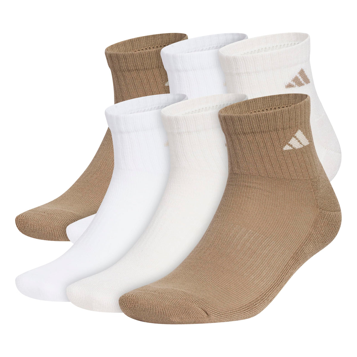 adidas Men's Athletic Cushioned Quarter Ankle Socks 6 Pairs