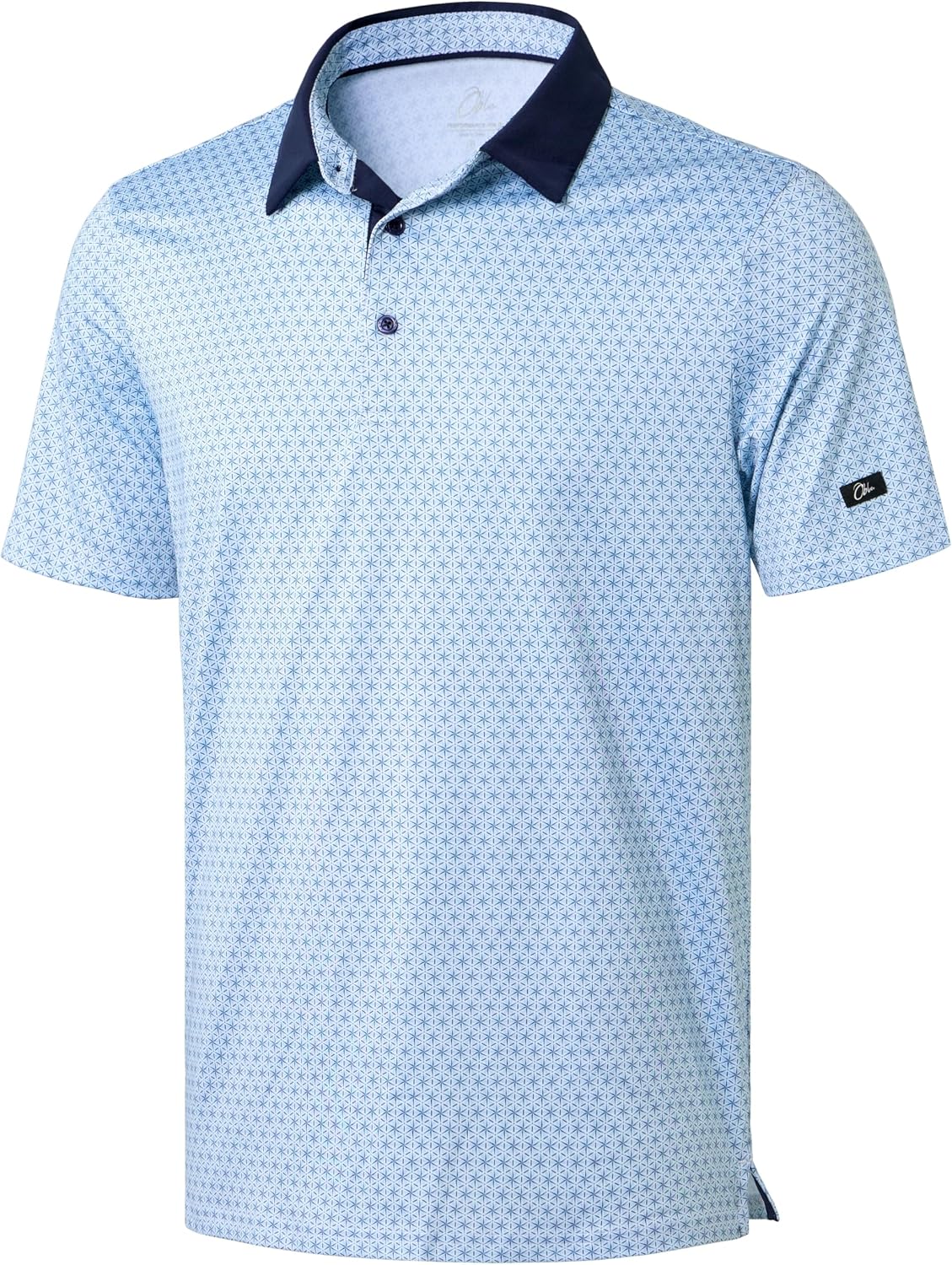 Obla Men's Golf Polo Shirts Print Short Sleeve Dry Fit Collared Shirt