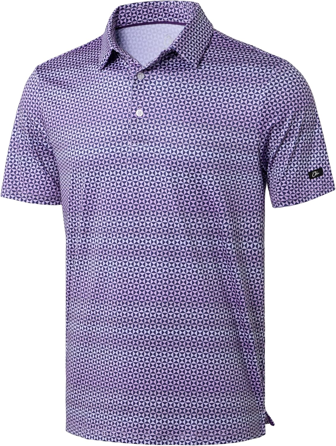 Obla Men's Golf Polo Shirts Print Short Sleeve Dry Fit Collared Shirt
