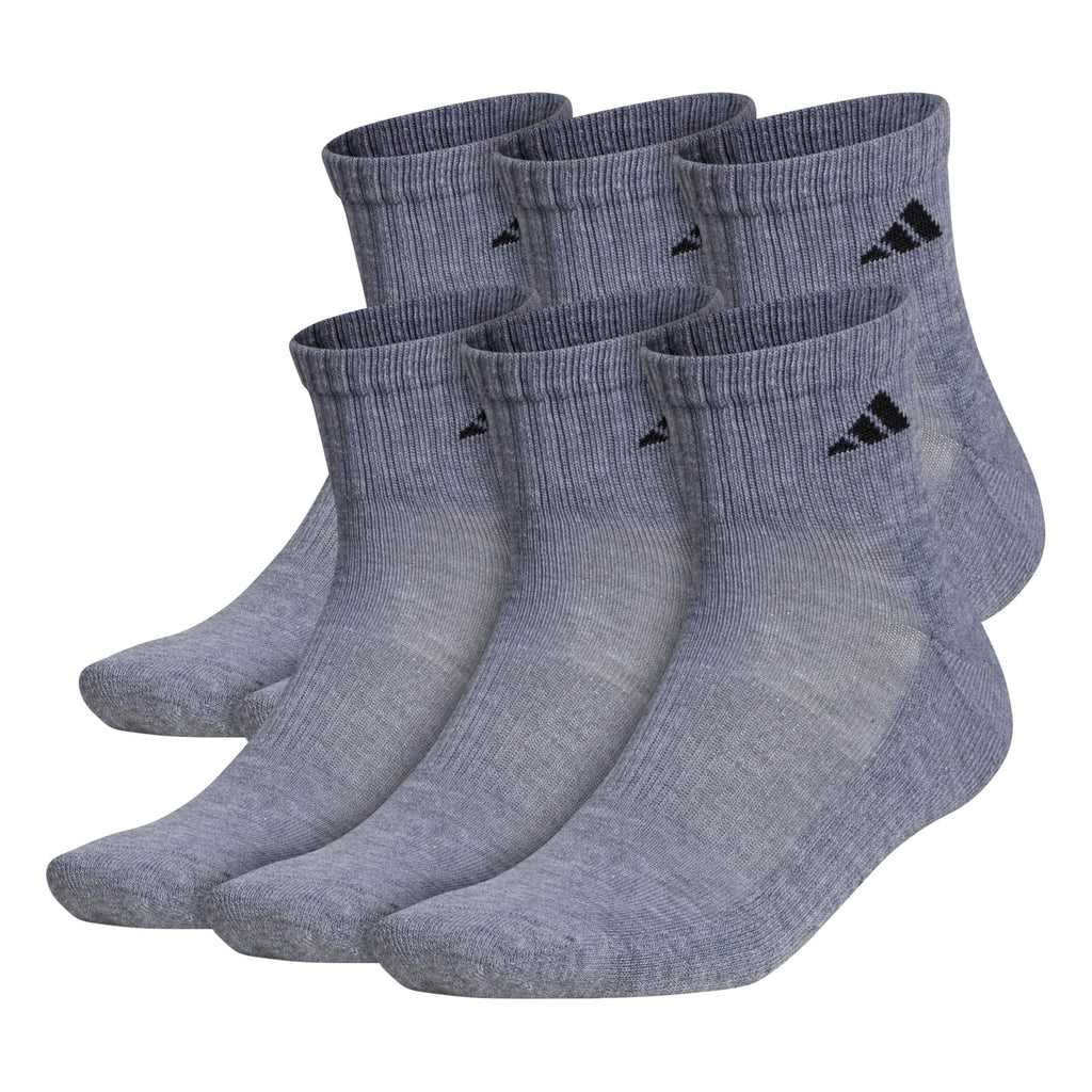 adidas Men's Athletic Cushioned Quarter Ankle Socks 6 Pairs
