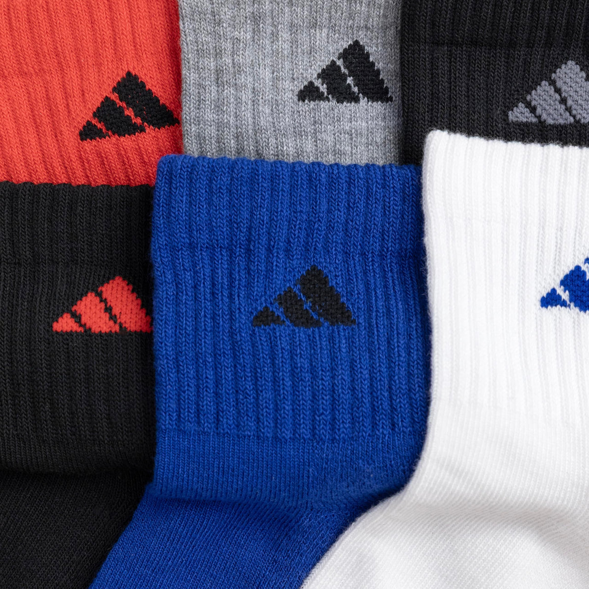 adidas Men's Athletic Cushioned Quarter Ankle Socks 6 Pairs