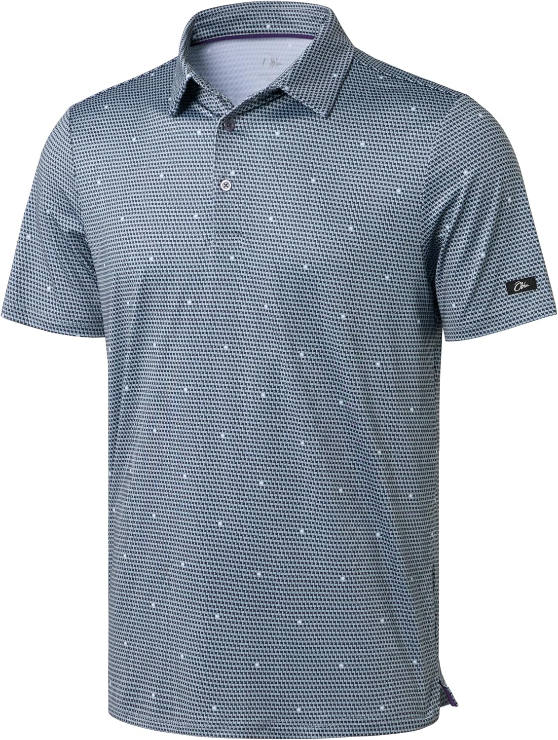 Obla Men's Golf Polo Shirts Print Short Sleeve Dry Fit Collared Shirt