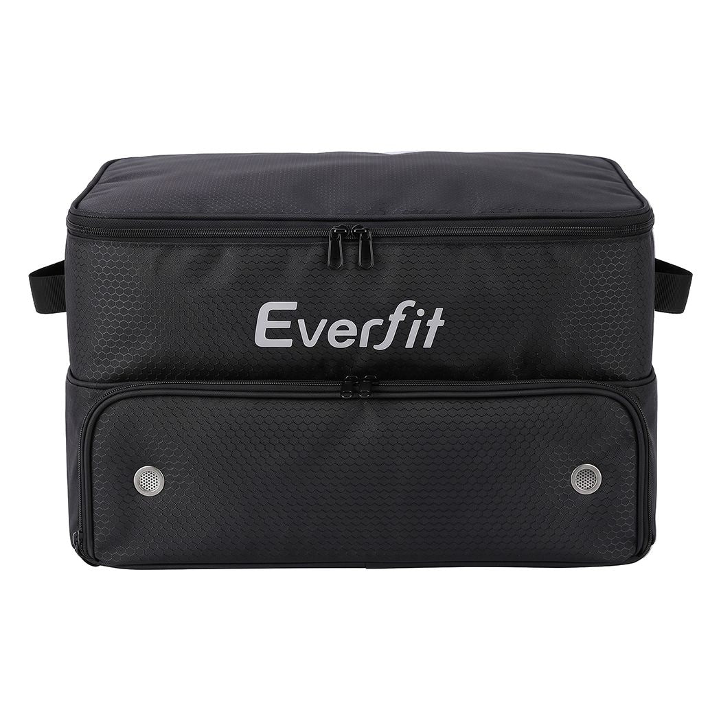 Everfit Golf Storage Bag 2-Tier Trunk Organizer with Ventilated Shoe Compartment Black