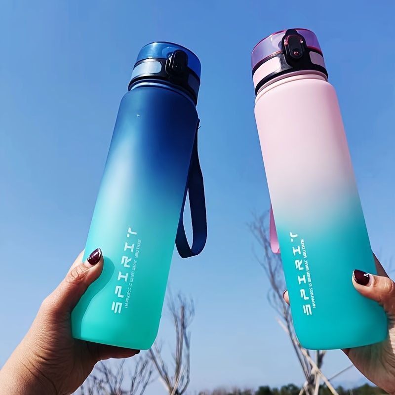 Gradient Water Bottle Sports Water Bottle Men Water Bottle Women Water Bottle - Red - Size 650ML