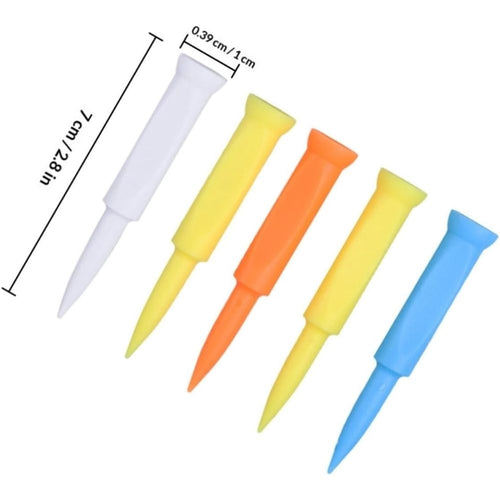 10pcs Golfs Tees Plastic Flat Design for Golf Lovers Sturdy Easy to Use Lightweight Accessory Beautiful Fashionable Style Gift for Golf Lovers