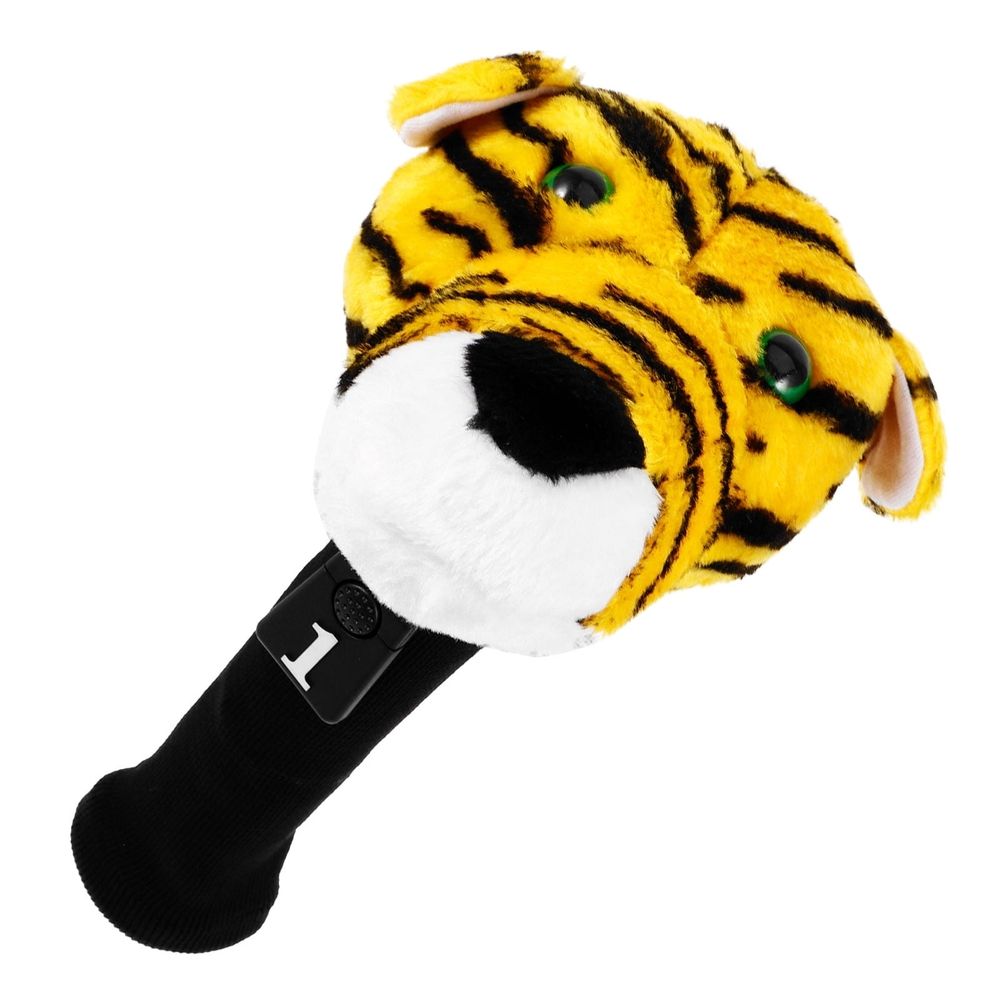 Tiger Shape Golf Cover Set in Yellow Cotton - Golf Accessory for Protecting