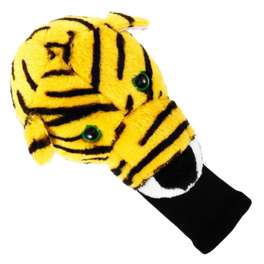 Tiger Shape Golf Cover Set in Yellow Cotton - Golf Accessory for Protecting