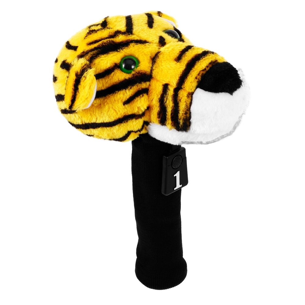 Tiger Shape Golf Cover Set in Yellow Cotton - Golf Accessory for Protecting