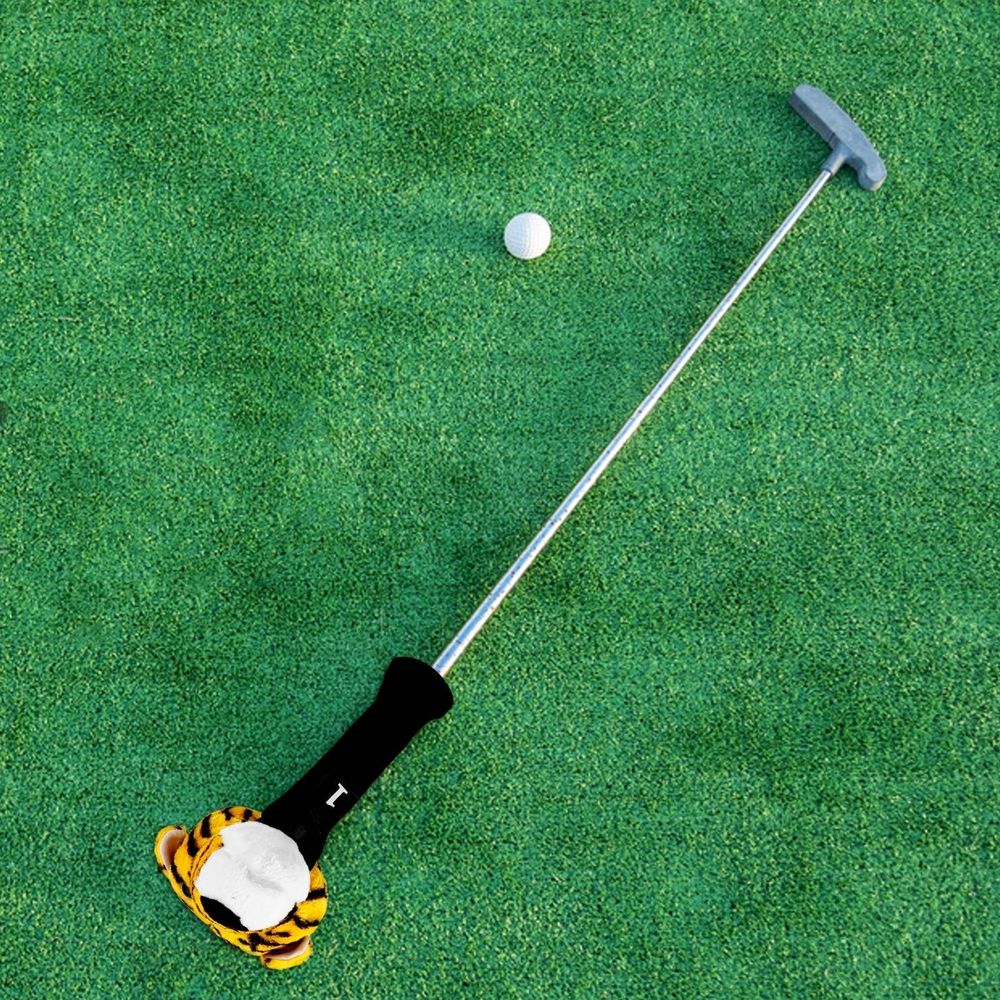 Tiger Shape Golf Cover Set in Yellow Cotton - Golf Accessory for Protecting