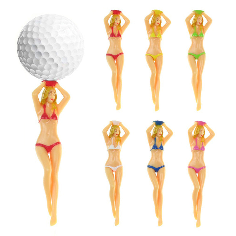 pcs Multicolor Sexy Bikini Women Golf T-shirts Gift New Design Plastic Golf Tee Shirts For Naked Girls - Women Golf Accessories