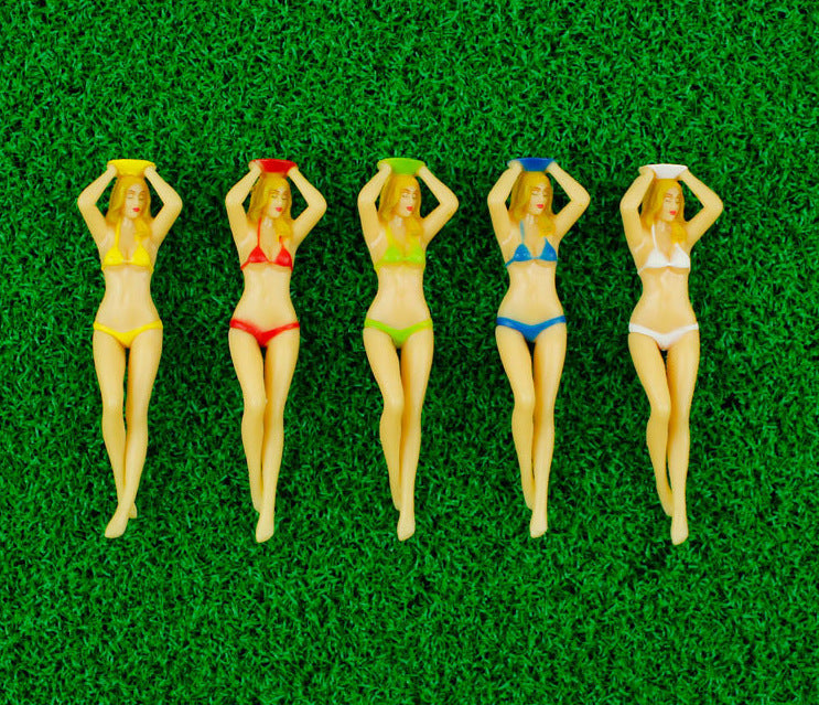 pcs Multicolor Sexy Bikini Women Golf T-shirts Gift New Design Plastic Golf Tee Shirts For Naked Girls - Women Golf Accessories