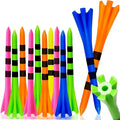 120 Pack Plastic Golf Tees,Contain 100 pcs 3-1/4 Inch Unbreakable Long Tees and 20 Short Tees,Mixed Color,Frictional Resistance Reduction