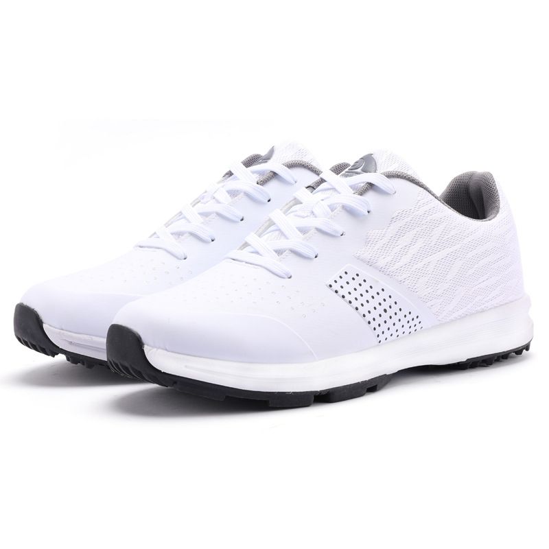 THESTRON Mens Golf Shoes Waterproof Non Slip White US 11-EUR 46