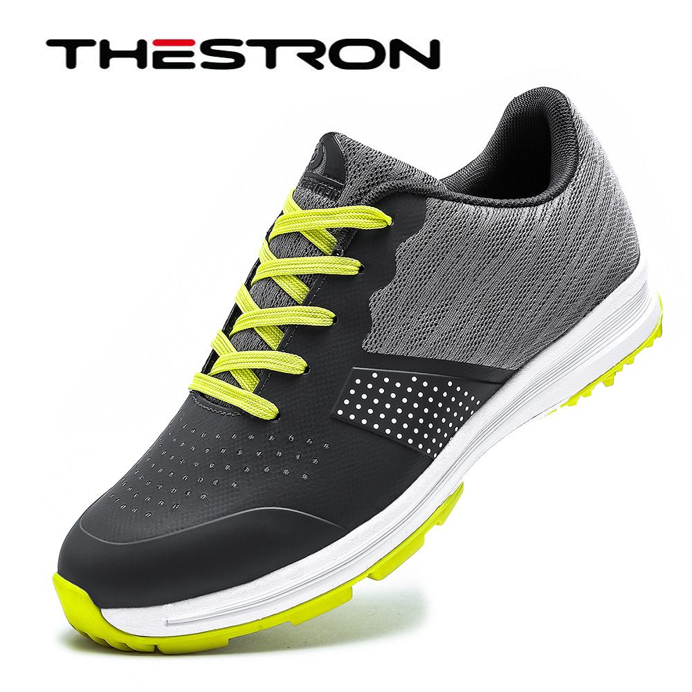 THESTRON Mens Golf Shoes Waterproof Non Slip White US 11-EUR 46