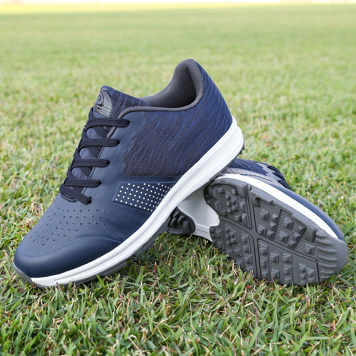 THESTRON Mens Golf Shoes Waterproof Non Slip White US 11-EUR 46