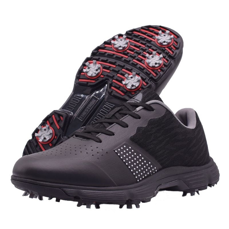 THESTRON Men Golf Shoes Waterproof Casual Black 15