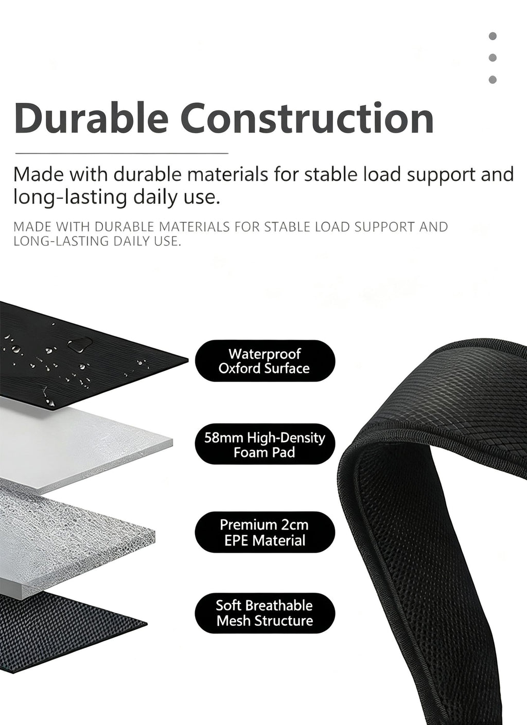Replaceable shoulder strap for golf bag