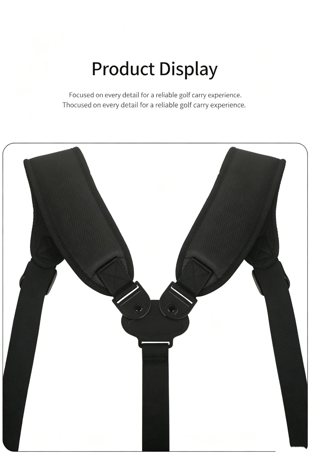 Replaceable shoulder strap for golf bag