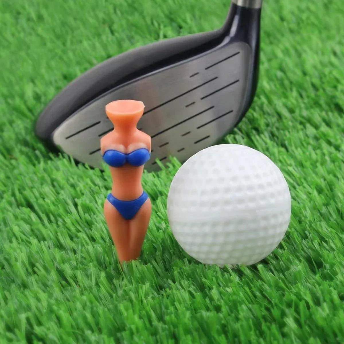 25-Piece 80 mm Novelty Figure Golf Tee Set, Assorted Colours
