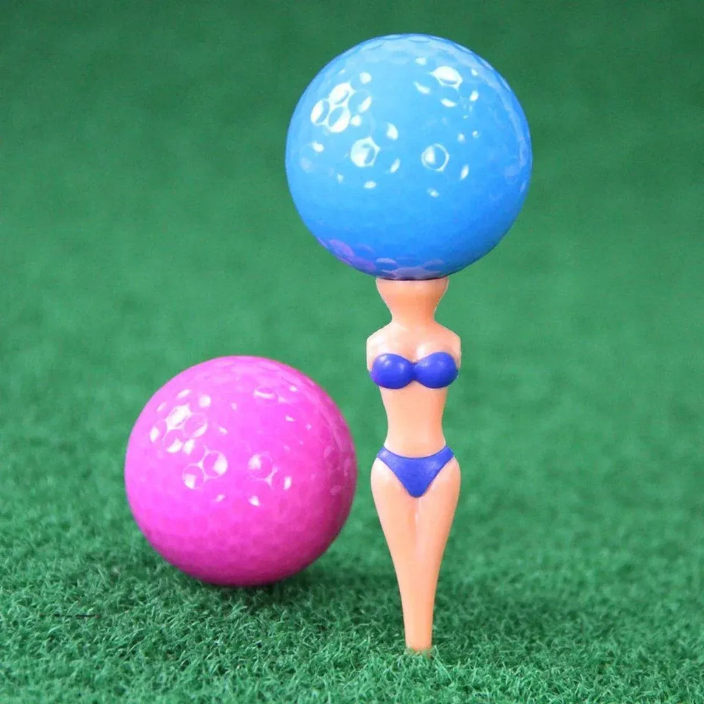 25-Piece 80 mm Novelty Figure Golf Tee Set, Assorted Colours