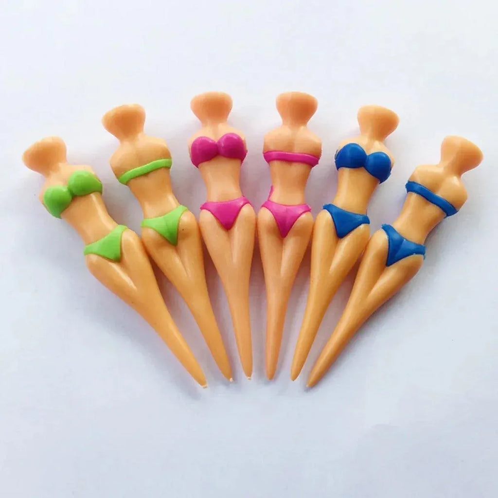 25-Piece 80 mm Novelty Figure Golf Tee Set, Assorted Colours