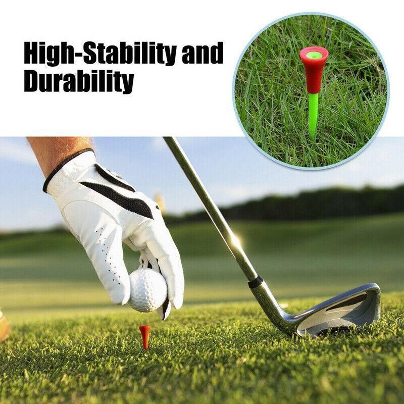 83mm Rubber Golf Tees 30PCS - Colourful Durable Plastic Tees with Soft Cushion Top