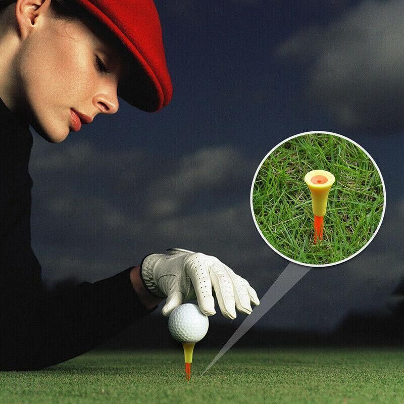 83mm Rubber Golf Tees 30PCS - Colourful Durable Plastic Tees with Soft Cushion Top